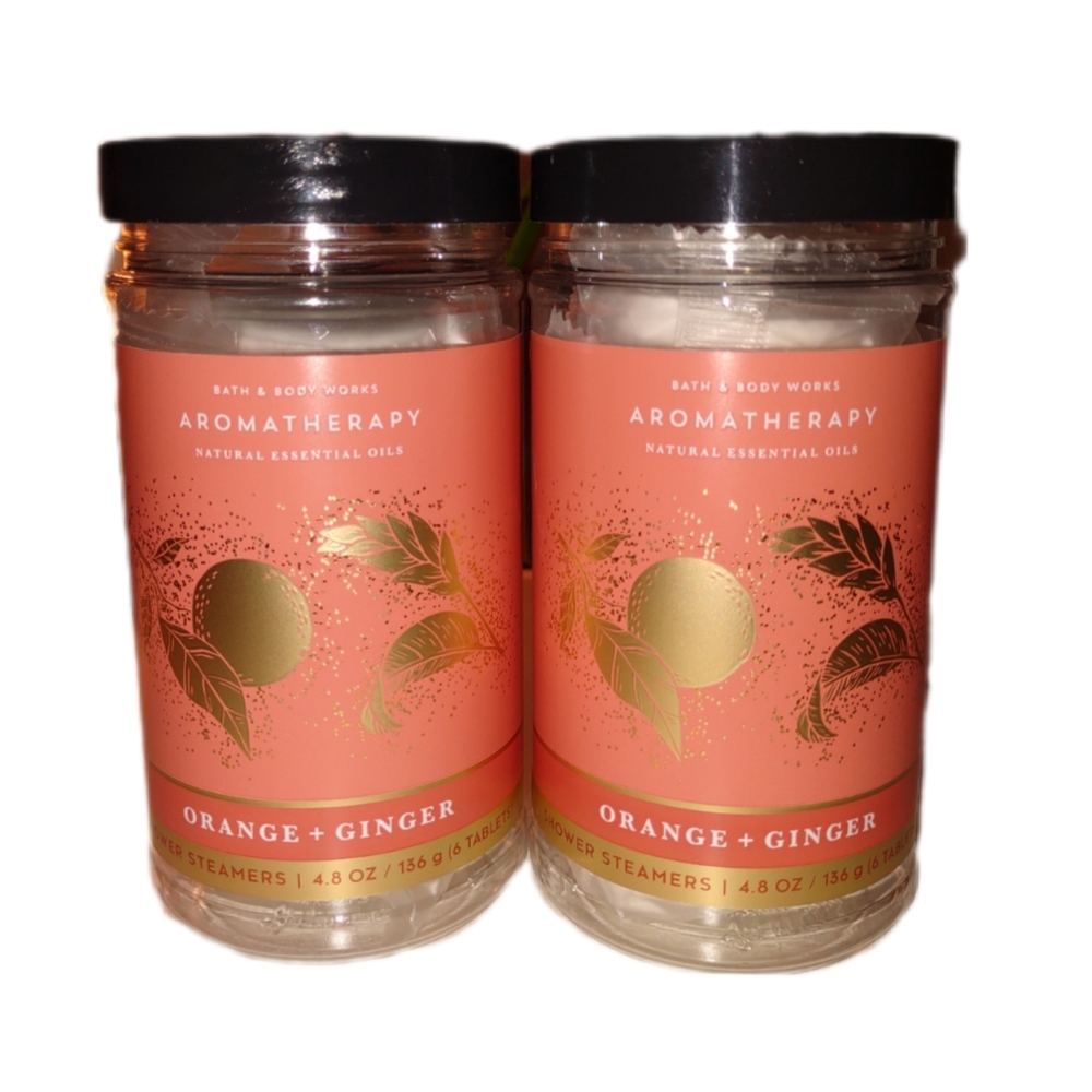 Orange and Ginger Shower Steamers Aromatherapy Bath and Body Works 2ct